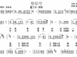 望星空二胡演奏简谱