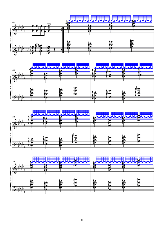 月光曲钢琴谱