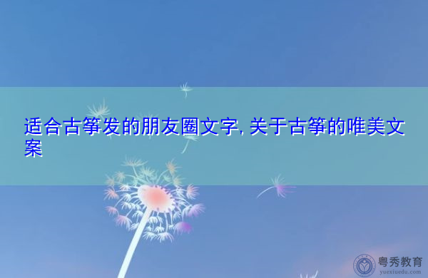 适合古筝发的朋友圈文字,关于古筝的唯美文案