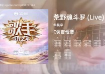 荒野魂斗罗 (Live)吉它谱,华晨宇歌曲,C调高清图,7张六线简谱