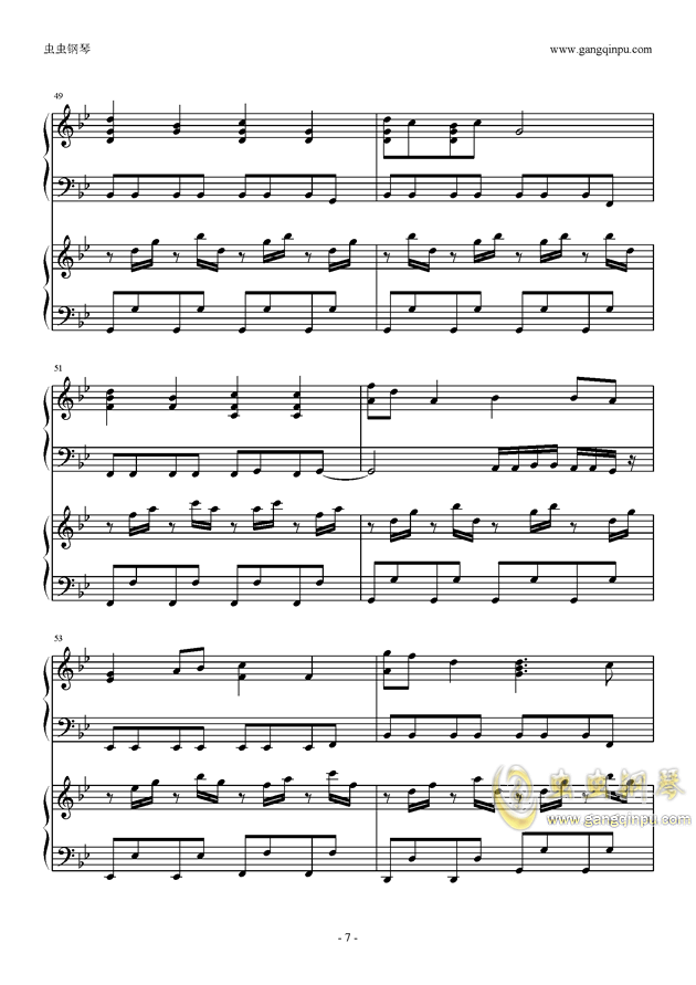 欢乐歌四手联弹钢琴曲谱_欢乐的牧童钢琴曲谱(4)