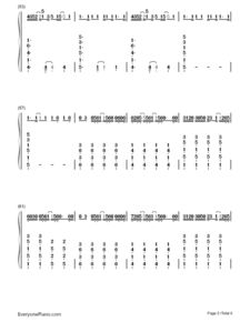 钢琴数字简谱流行歌曲