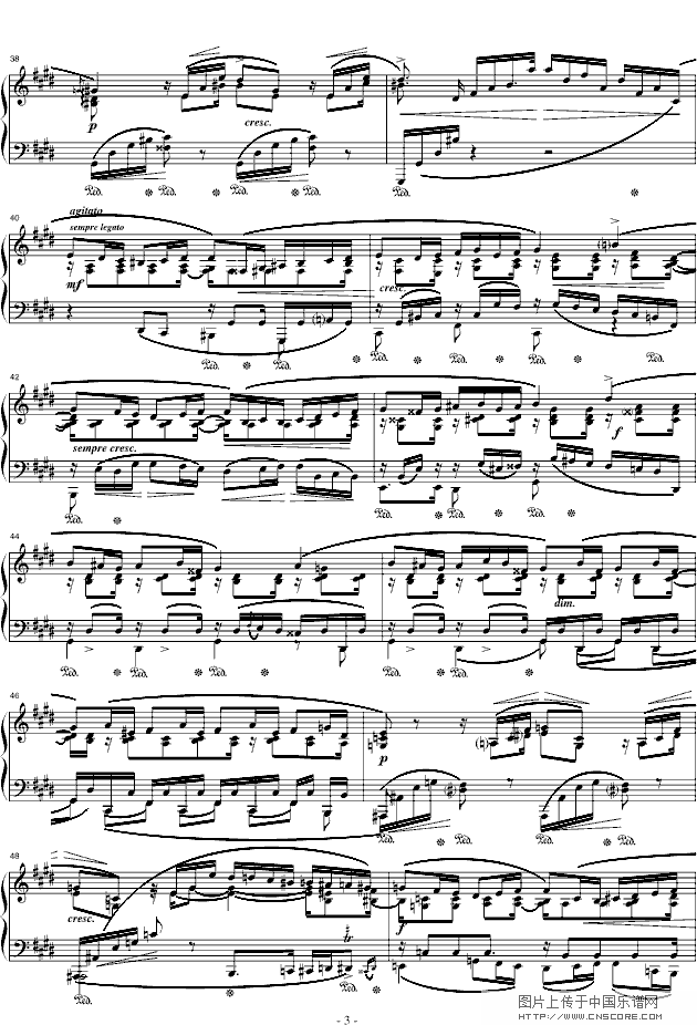 肖邦e大调夜曲钢琴曲谱_降e大调肖邦夜曲简谱(3)