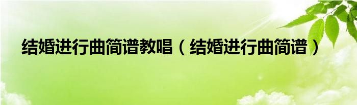 婚礼进行曲钢琴谱_婚礼钢琴进行曲谱子_钢琴弹奏婚礼进行曲