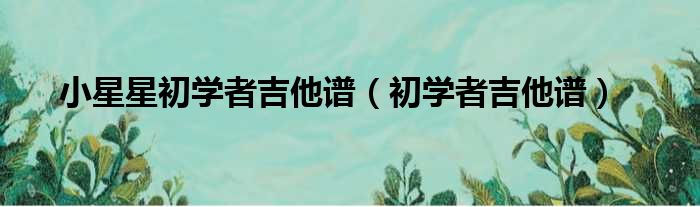 吉他弹唱谱小星星_小星星吉他谱_吉他谱入门简谱歌谱小星星