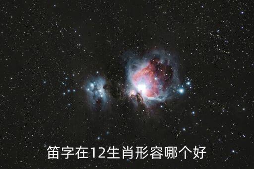 笛字在12生肖形容哪个好