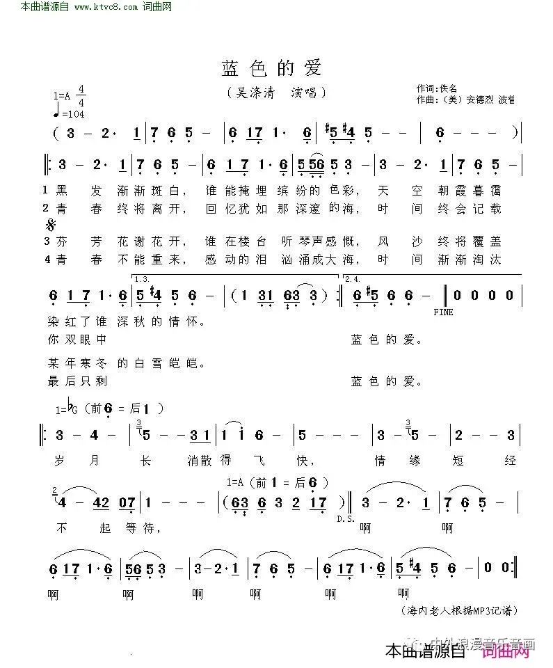 蓝色的爱钢琴_蓝色的爱钢琴曲_蓝色的爱钢琴演奏