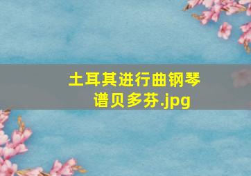 土耳其进行曲钢琴谱贝多芬