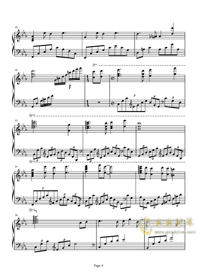 天空之城曲谱简易版钢琴_天空之城钢琴谱简易版