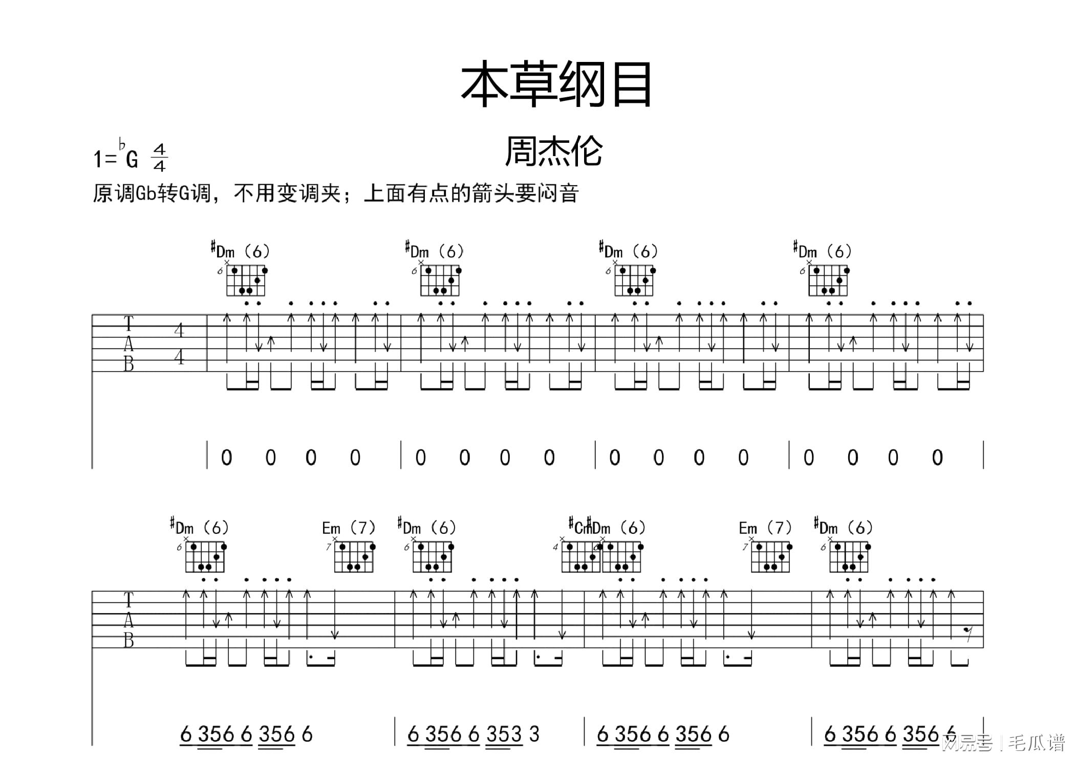 说好不哭吉他谱_说好不哭吉他独奏谱_说好不哭吉他谱吉他专家