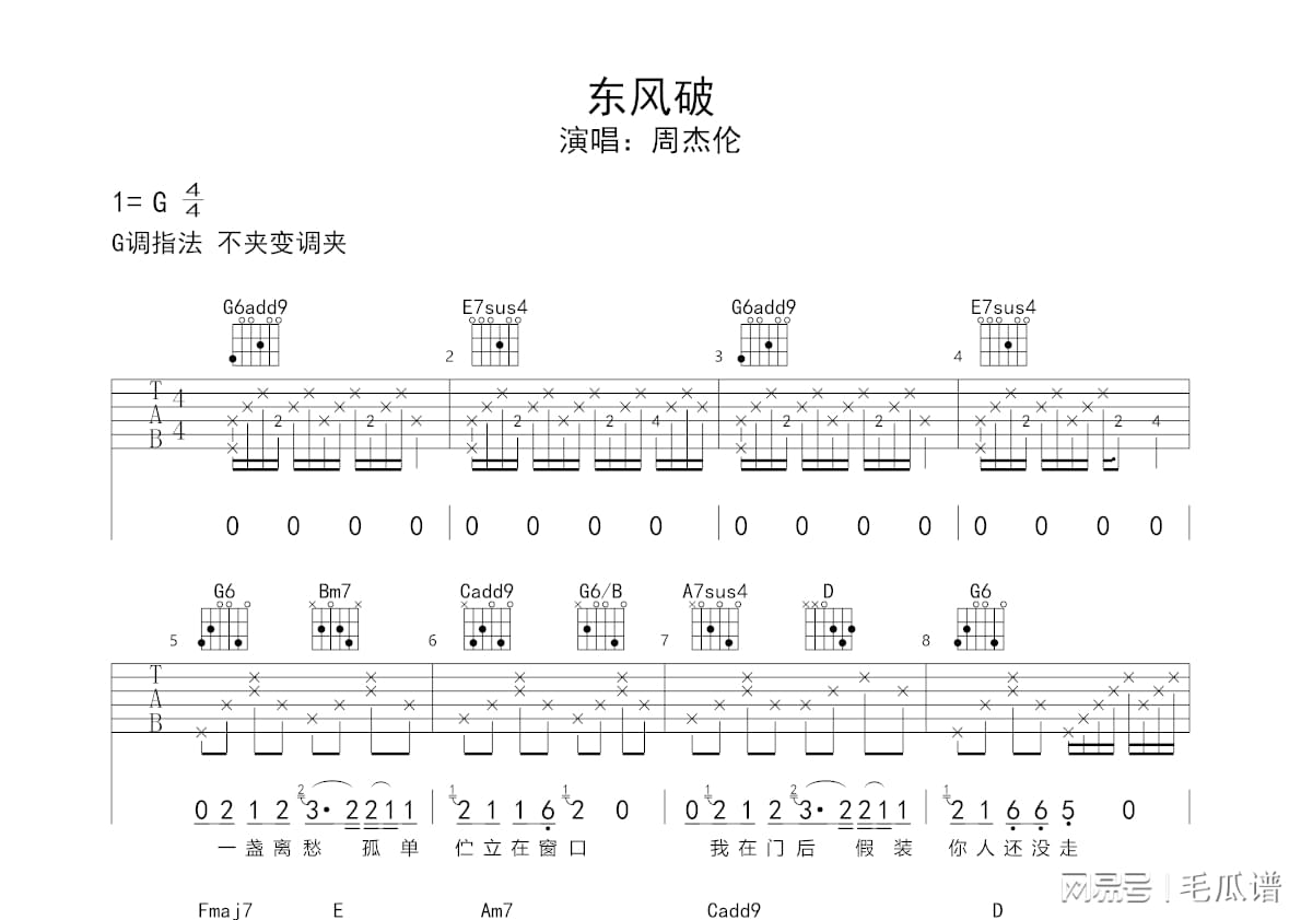 说好不哭吉他独奏谱_说好不哭吉他谱_说好不哭吉他谱吉他专家