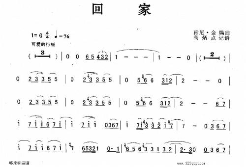 回家曲谱萨克斯视频播放_曲简谱回家萨克斯演奏视频_萨克斯曲回家简谱