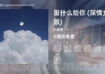 留什么给你 (深情女版)吉他谱,小匆匆歌曲,G调高清图,3张六线原版简谱