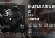 用你的温柔带我去流浪吉他谱,李安吉歌曲,G调高清图,5张六线原版简谱