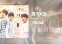 魔法城堡吉它谱,TFBOYS歌曲,C调高清图,5张六线简谱