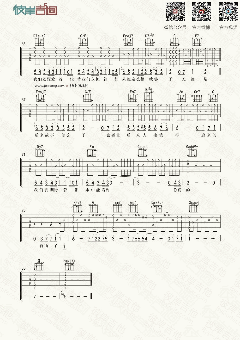 《后来的我们吉他谱》_五月天_吉他图片谱5张 图5