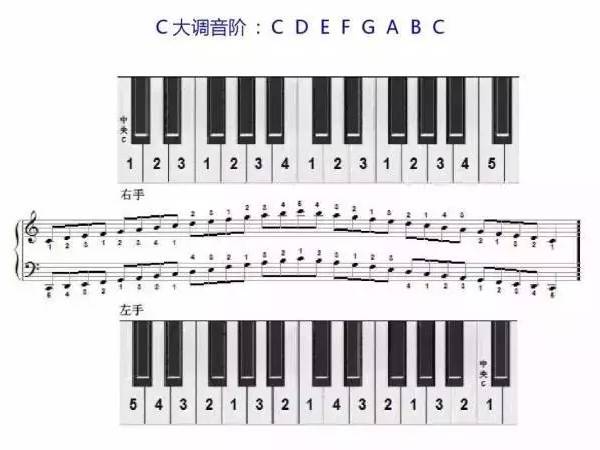 初学钢琴指法（钢琴指法口诀一览表）