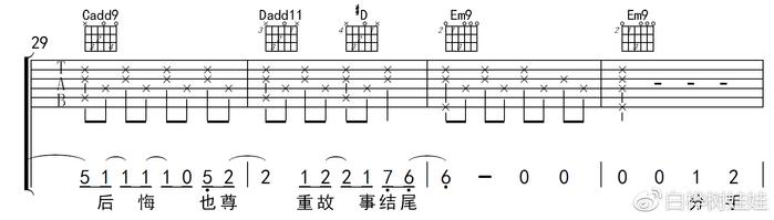 于文文《体面》超原版吉他编配教学及扒歌体会（by白桦树娃娃）