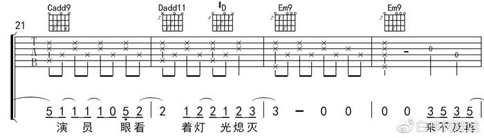 于文文《体面》超原版吉他编配教学及扒歌体会（by白桦树娃娃）