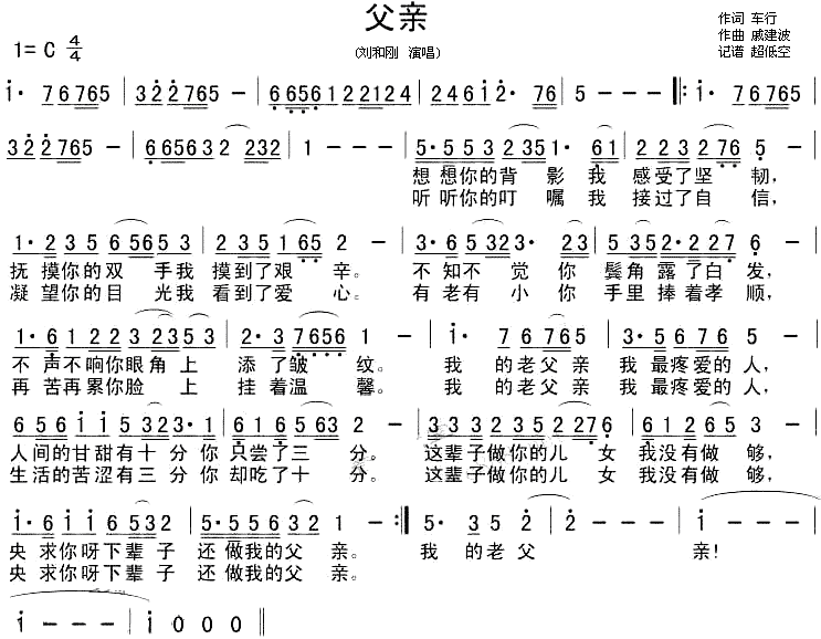 XX万岁刘大成简谱