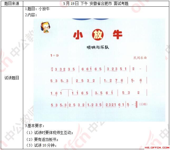 2018上半年小学音乐教师资格证面试试题（精选）第二批