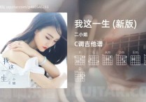 我这一生 (新版)吉他谱,二小姐歌曲,C调高清图,5张六线原版简谱