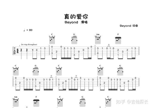 吉他谱到底怎么看？