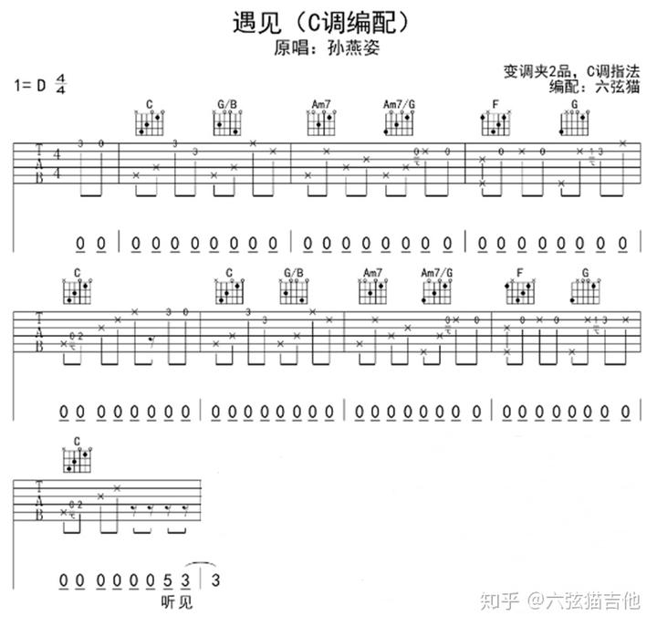 轨迹吉他谱_轨迹吉他谱A调_轨迹吉他谱g调