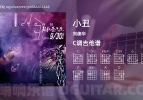 小丑吉他谱,刘德华歌曲,C调高清图,4张六线原版简谱