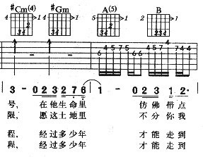 灰色轨迹吉他谱_轨迹吉他谱_轨迹吉他谱原版