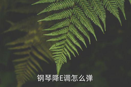 钢琴降E调怎么弹