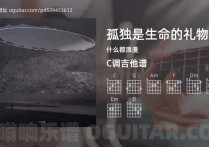 孤独是生命的礼物吉他谱,什么都浪漫歌曲,C调高清图,3张六线原版简谱