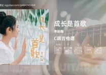 成长是首歌吉他谱,李昕融歌曲,C调高清图,4张六线原版简谱