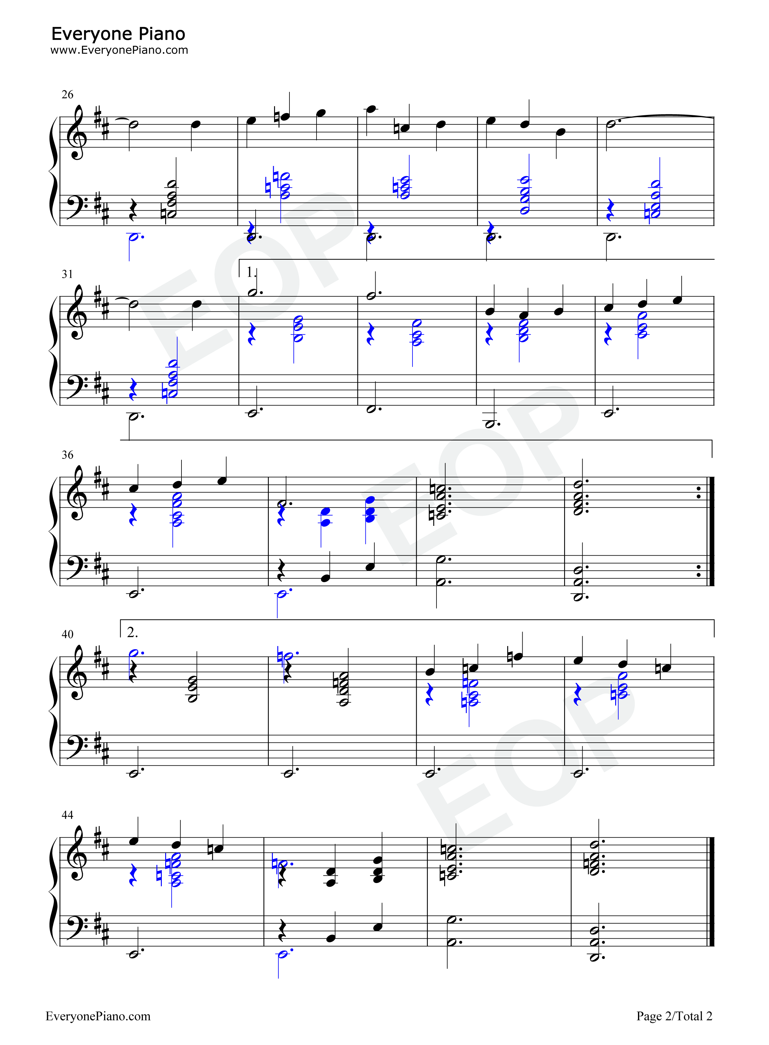 Gymnopédie No.1-Erik Satie五线谱预览2