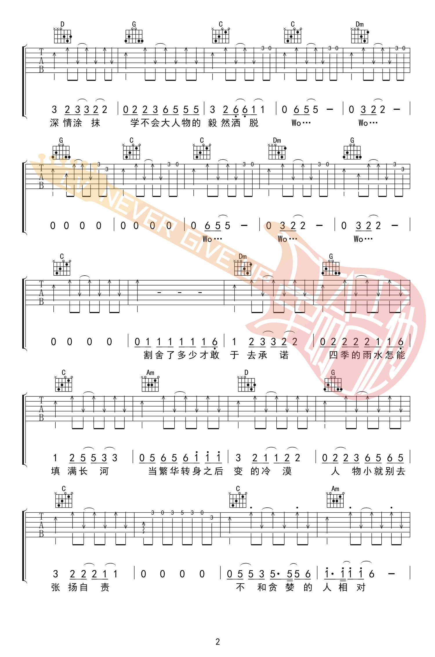 小人物吉他谱-2