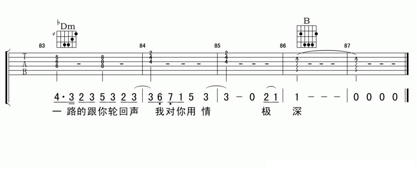 醉赤壁吉他谱-5