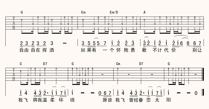 鱼吉他谱-3