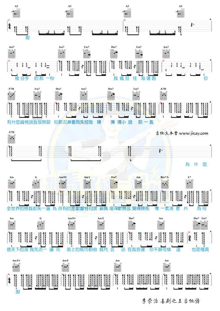 喜剧之王吉他谱-2