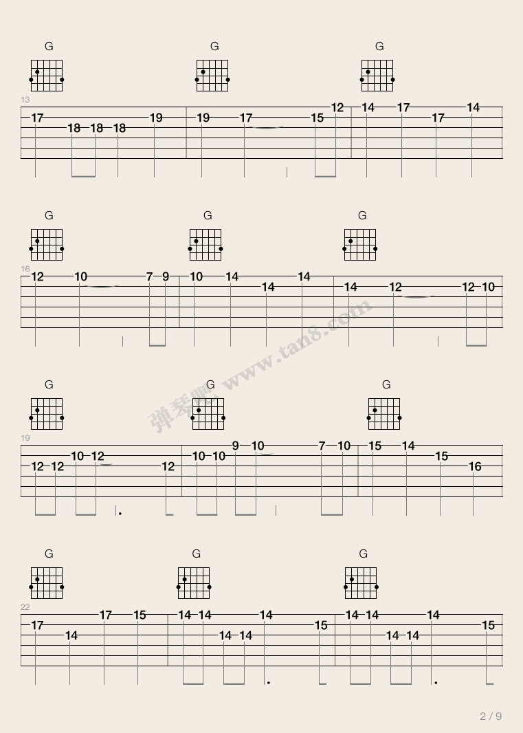 野孩子吉他谱-2