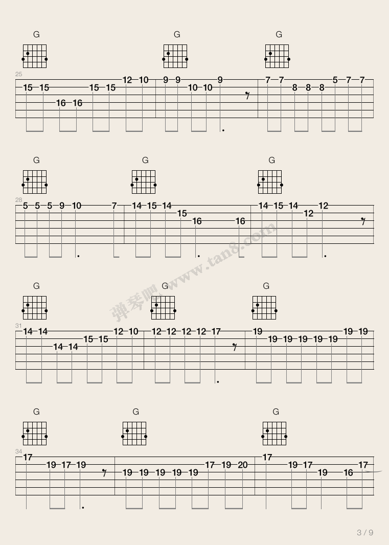 野孩子吉他谱-3