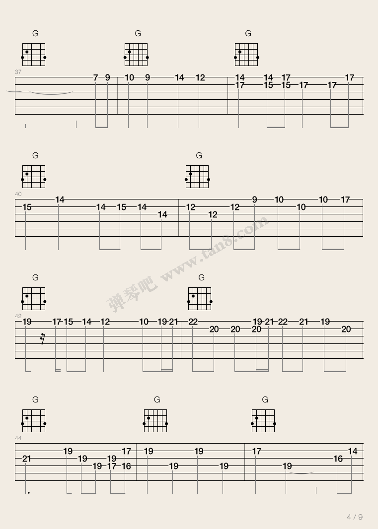 野孩子吉他谱-4