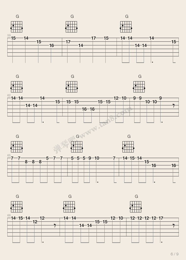 野孩子吉他谱-6