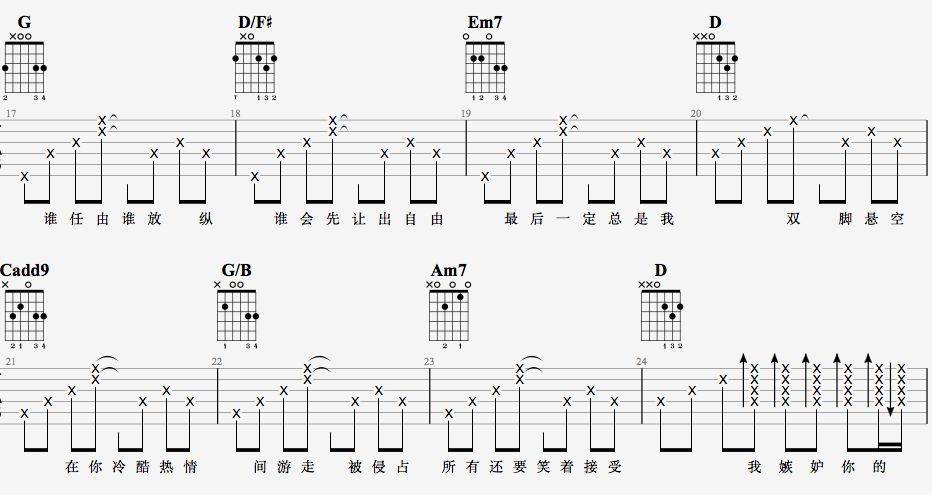 天后吉他谱-3