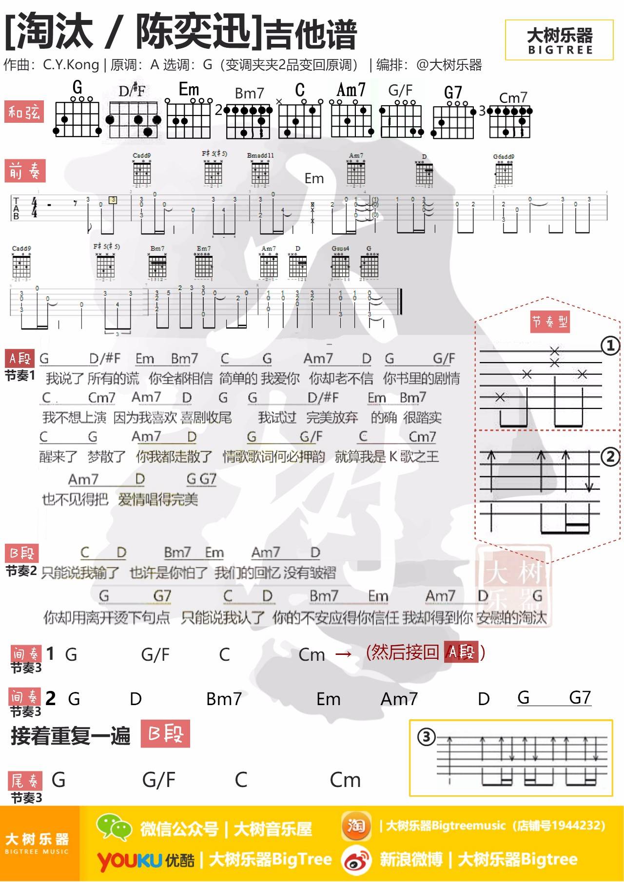 淘汰吉他谱-1