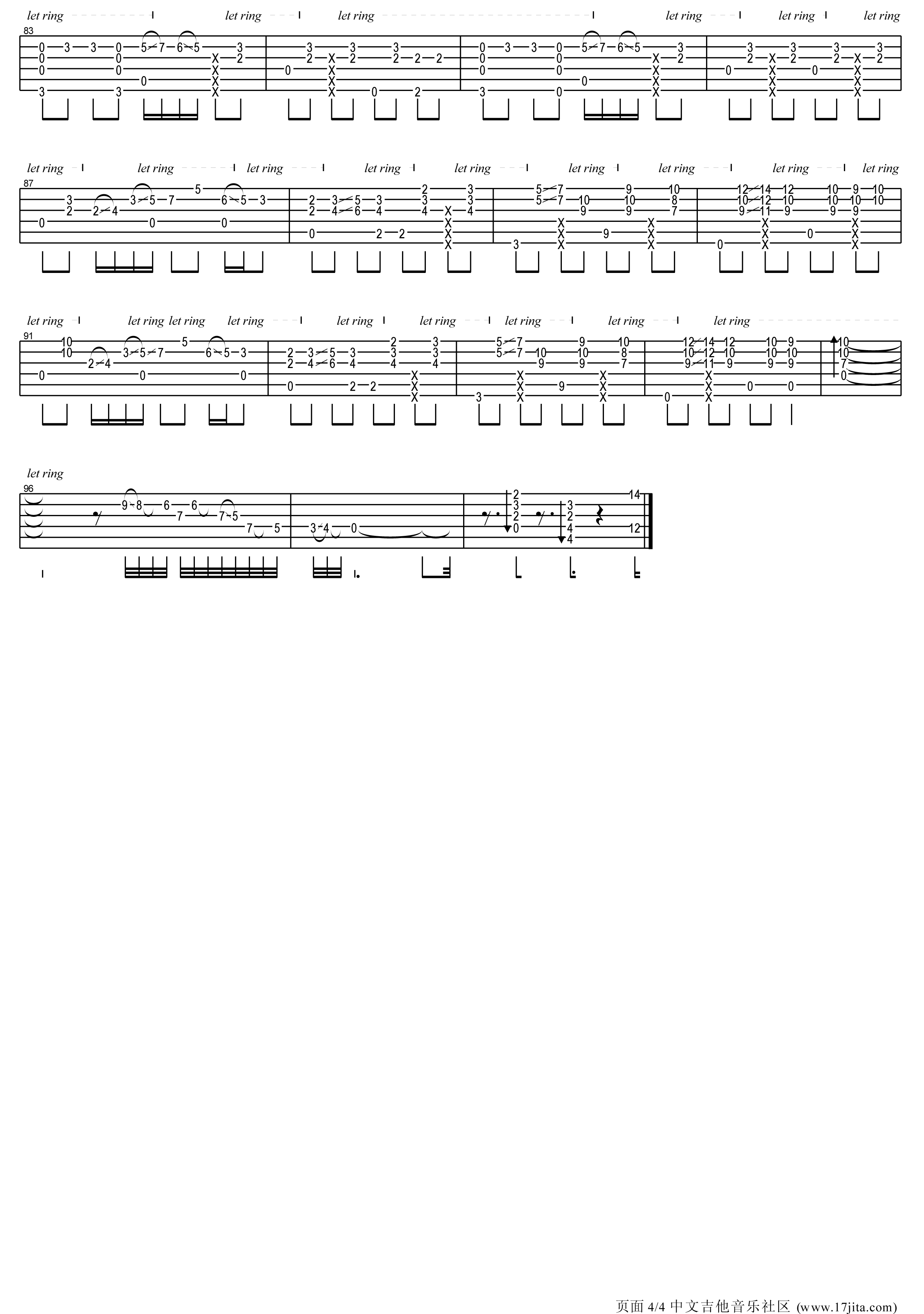 情非得已吉他谱-4