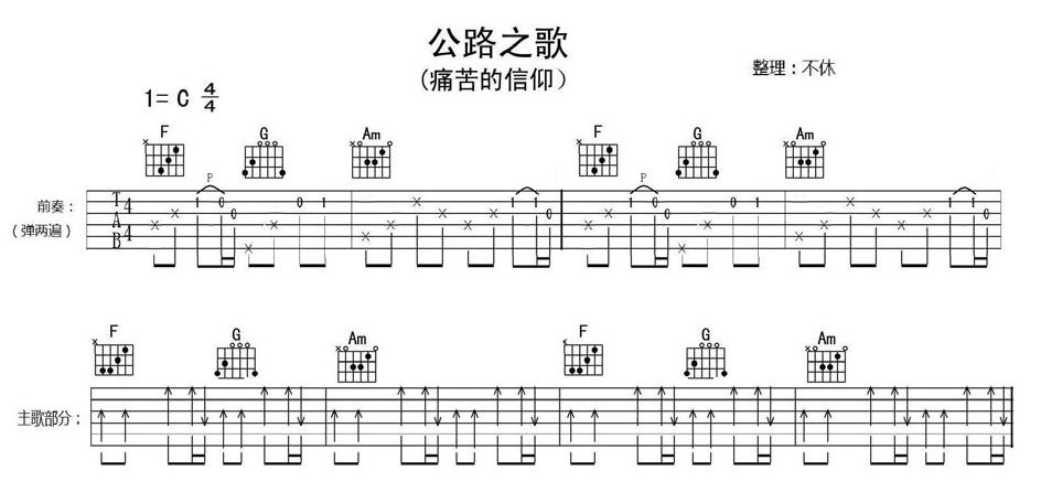 公路之歌吉他谱-1