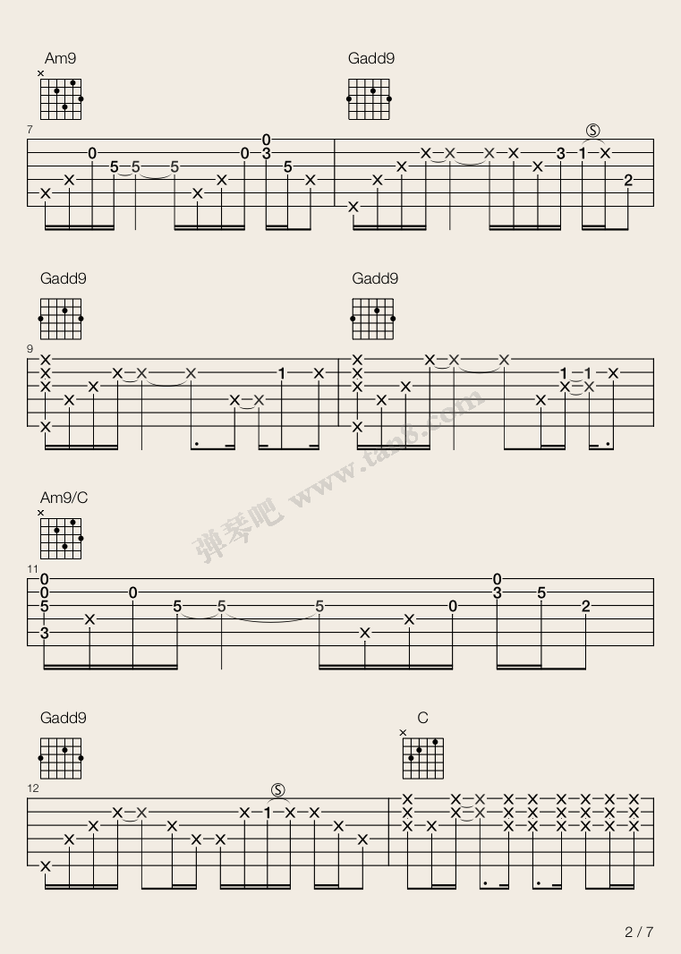 礼物吉他谱-2