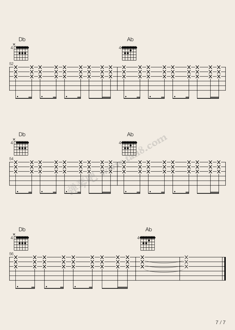 礼物吉他谱-7