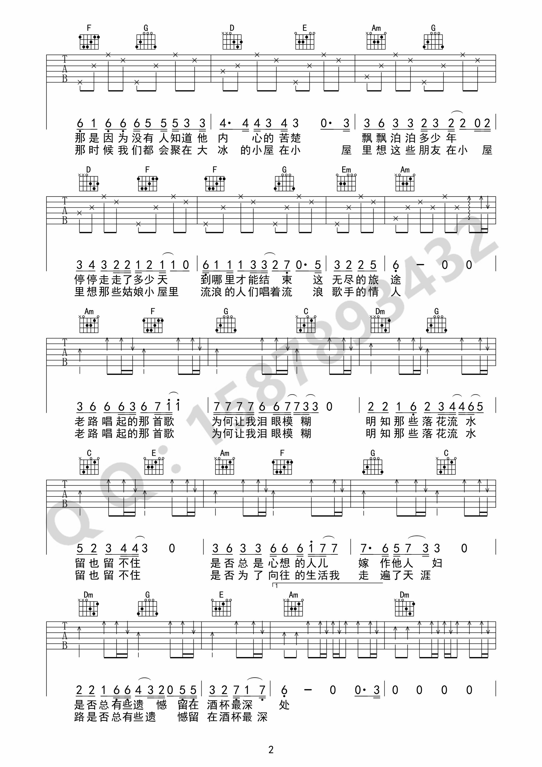 老路小路吉他谱-2