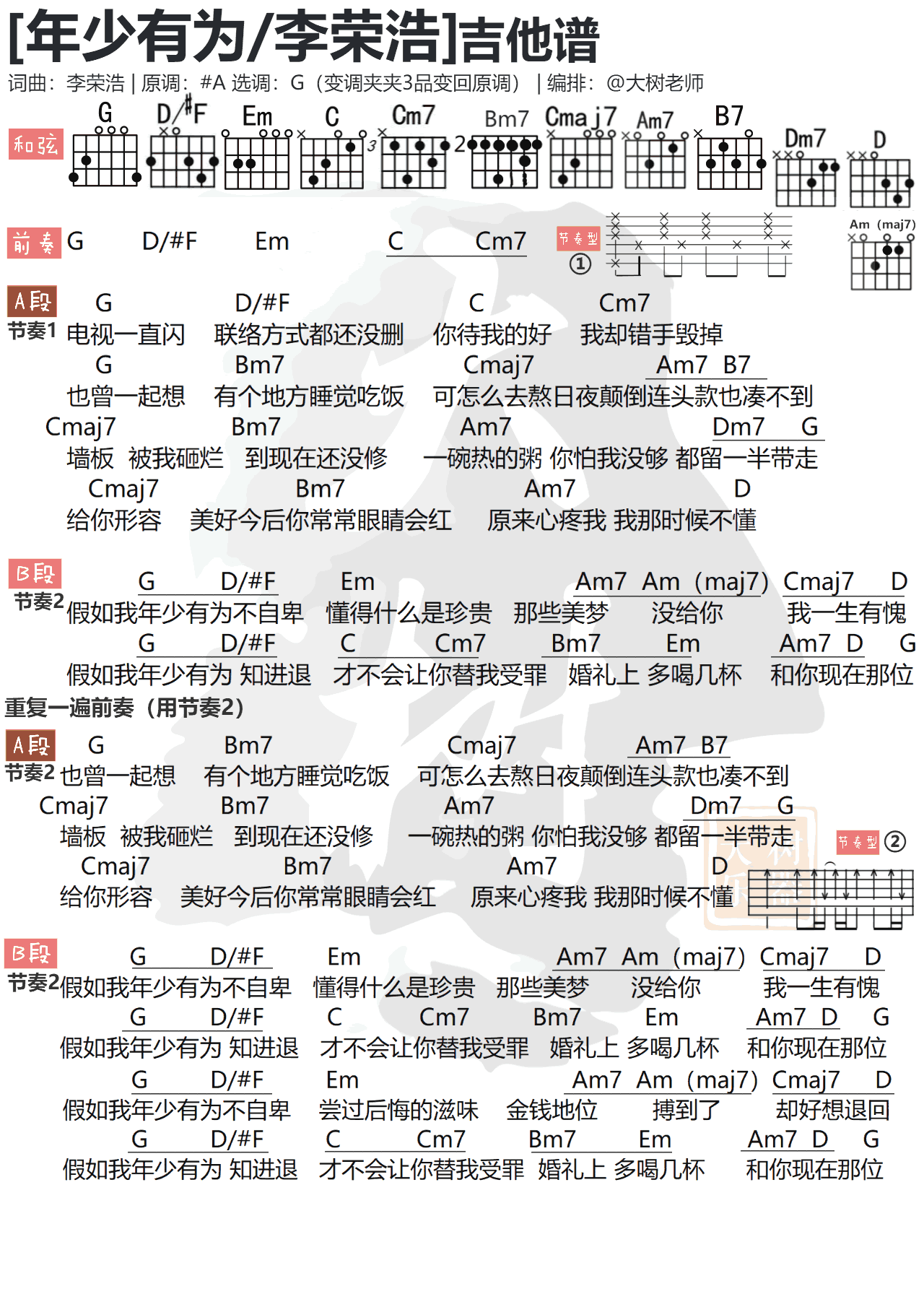 年少有为吉他谱-1